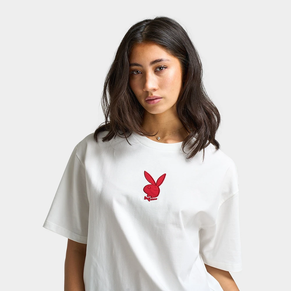 Playboy Script Graphic T-Shirt / Off White