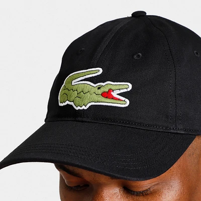 Lacoste Adjustable Organic Cotton Twill Cap / Black