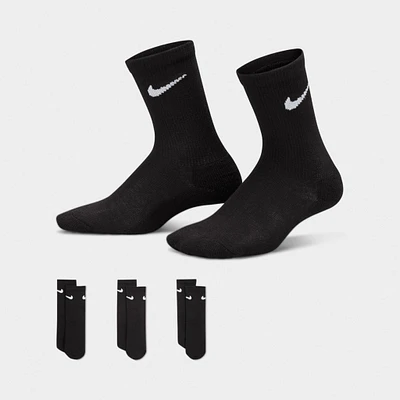 Nike Children's Swoosh Crew Socks (3 Pack) / Black