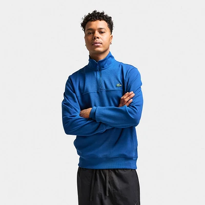 Lacoste Quarter Zip Classic Fit Double Face Sweatshirt / Globe