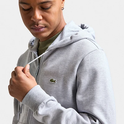 Lacoste Long Sleeve Solid Full-Zip Sweatshirt / Silver Chine