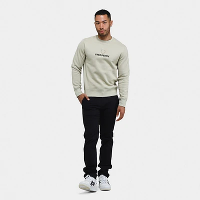 Fred Perry Embroidered Sweatshirt / Light Oyster