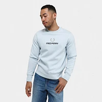 Fred Perry Embroidered Sweatshirt / Light Ice