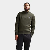 Fred Perry Badge Half Zip Sweatshirt / Hunting Green