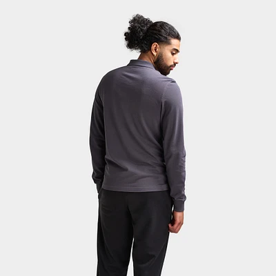 Fred Perry Badge Long Sleeve Polo / Gunmetal