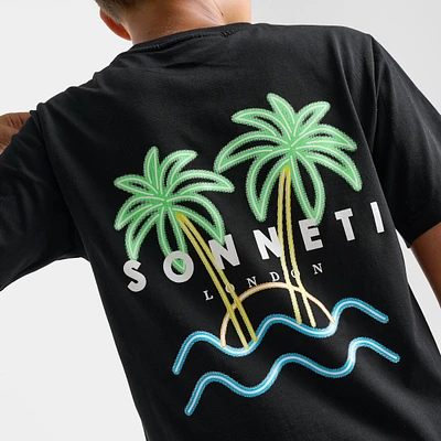 Sonneti Junior Boys' Neon Wave T-Shirt / Black