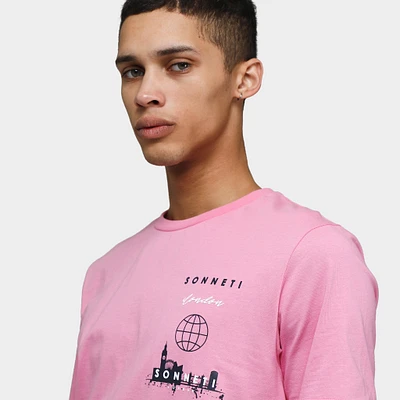 Sonneti Stack Logo T-shirt / Sachet Pink