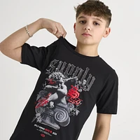 Supply & Demand Junior Boys' Feller Tee Black / Chinese Red