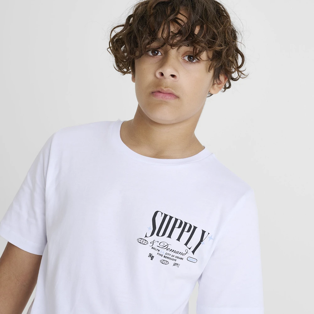 Supply & Demand Junior Boys' Adams Tee / Optic White