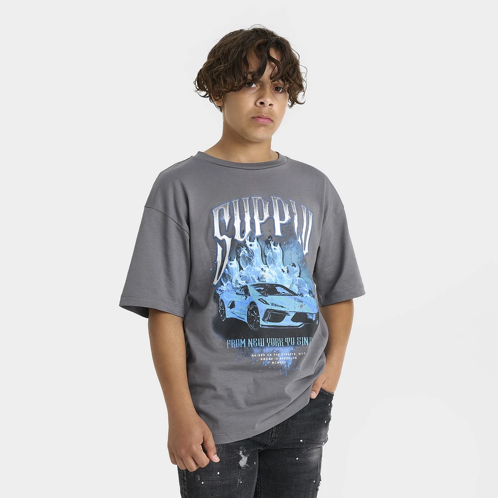 Supply & Demand Junior Boys' Winner Tee / Quiet Shade