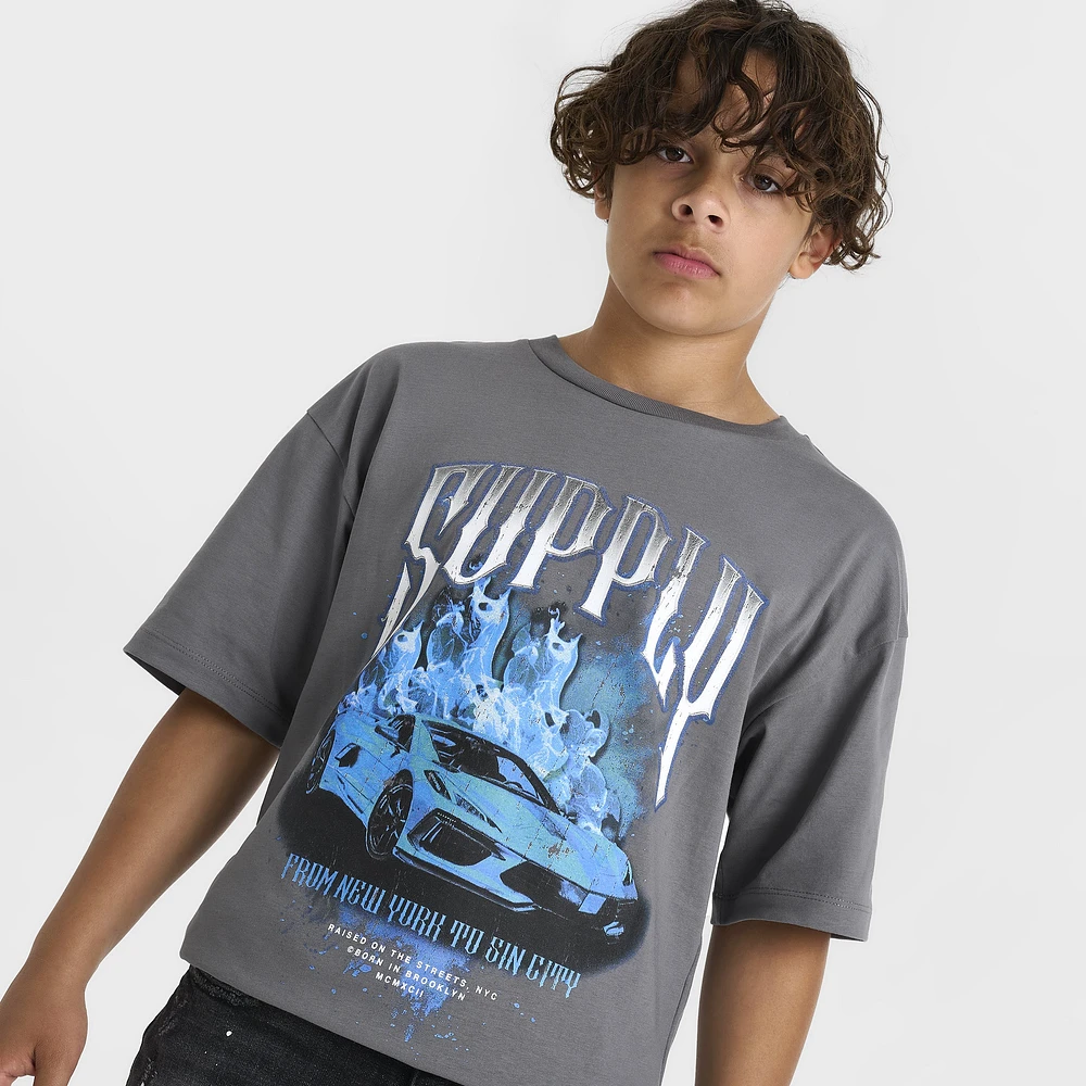 Supply & Demand Junior Boys' Winner Tee / Quiet Shade
