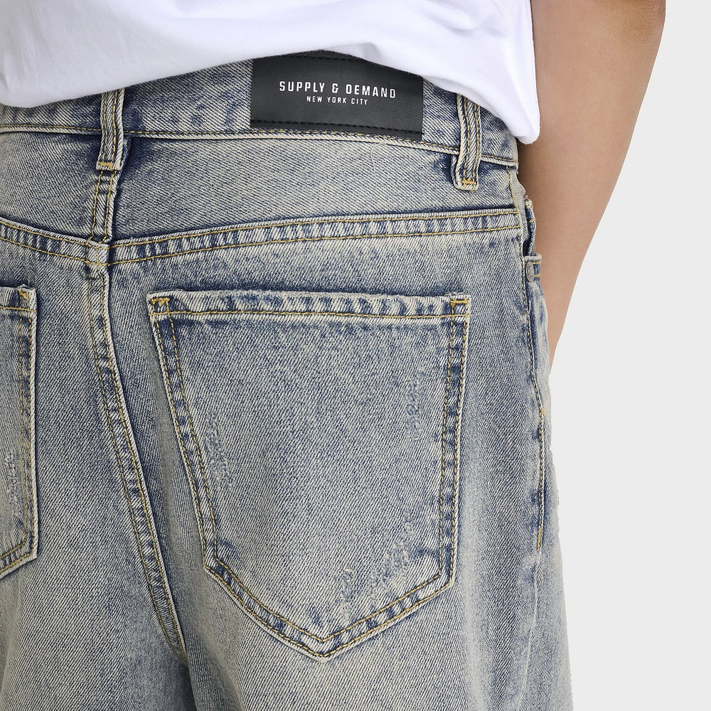 Supply & Demand Junior Boys' Tember Denim Shorts / Light Wash