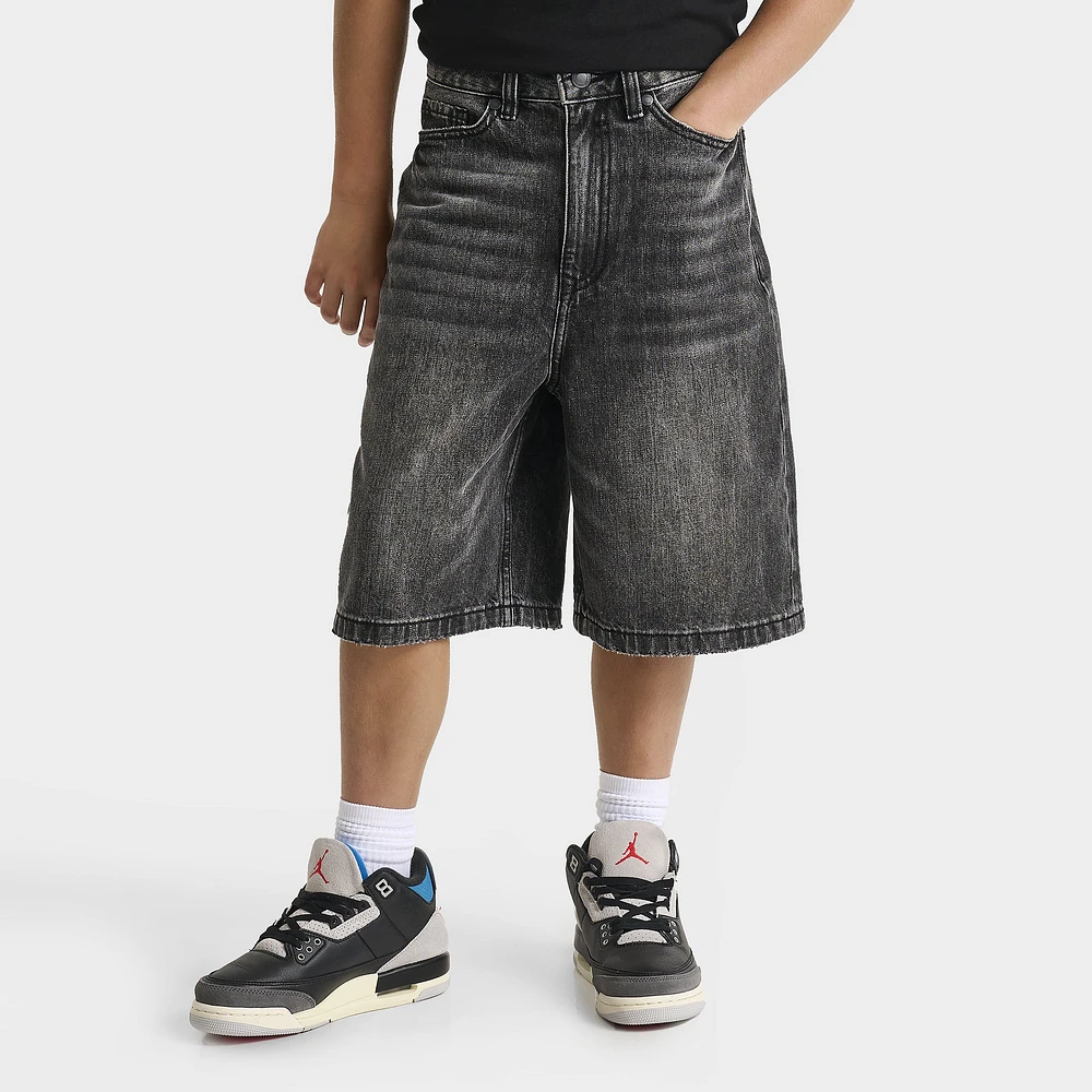 Supply & Demand Junior Boys' Timber Shorts / Washed Black Denim