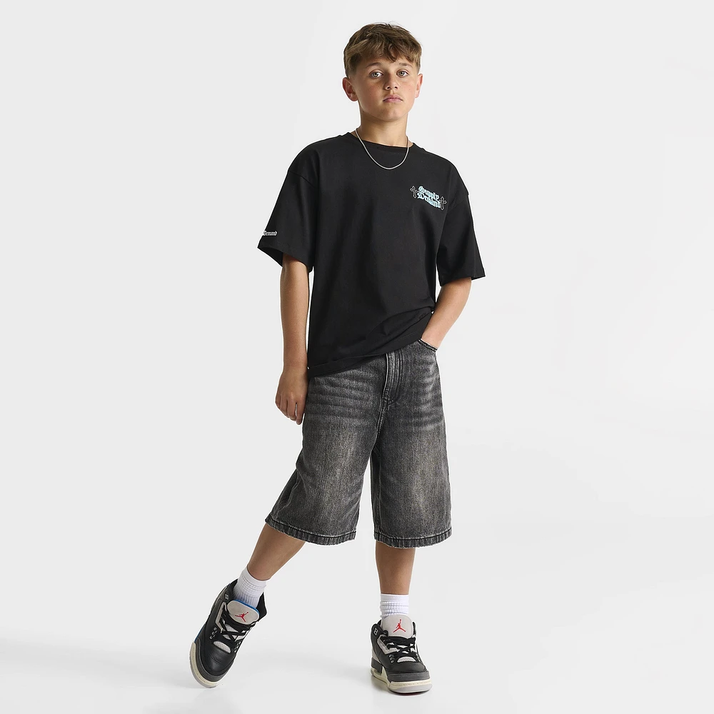 Supply & Demand Junior Boys' Timber Shorts / Washed Black Denim