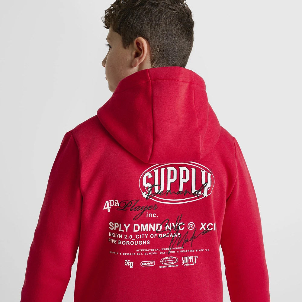 Supply & Demand Junior Boys' Targon Hoodie / Chinese Red