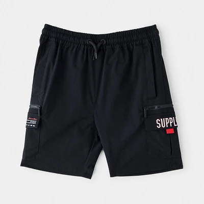 Supply & Demand Junior Boys' Split Woven Shorts / Black