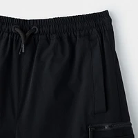 Supply & Demand Junior Boys' Split Woven Shorts / Black