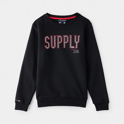 Supply & Demand Junior Boys' Buck Crewneck / Black