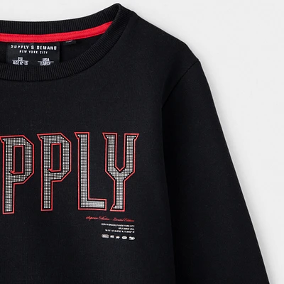 Supply & Demand Junior Boys' Buck Crewneck / Black