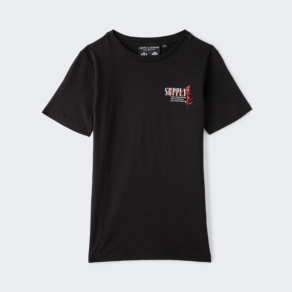 Supply & Demand Junior Boys' Jetter T-Shirt / Black