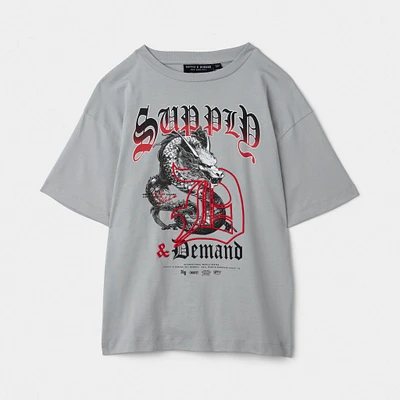 Supply & Demand Junior Boys' Dragon Tee High Rise / Chinese Red