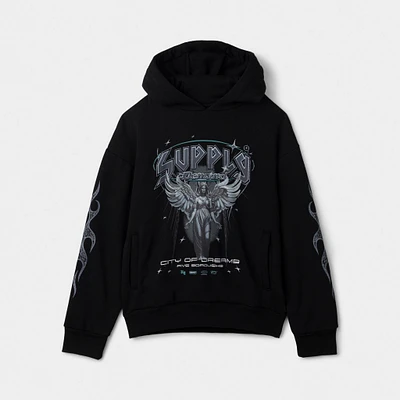Supply & Demand Junior Boys' Praise Hoodie Black / Sky Blue