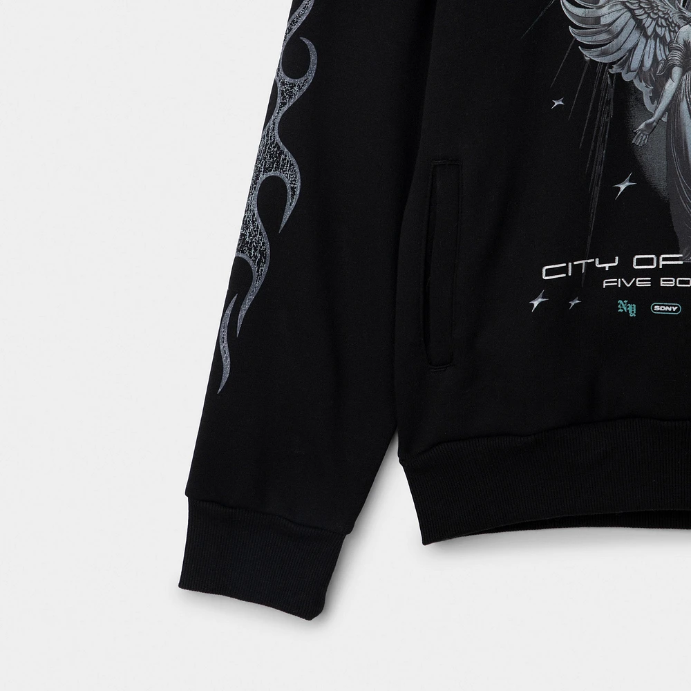 Supply & Demand Women's Praise Hoodie Black / Sky Blue