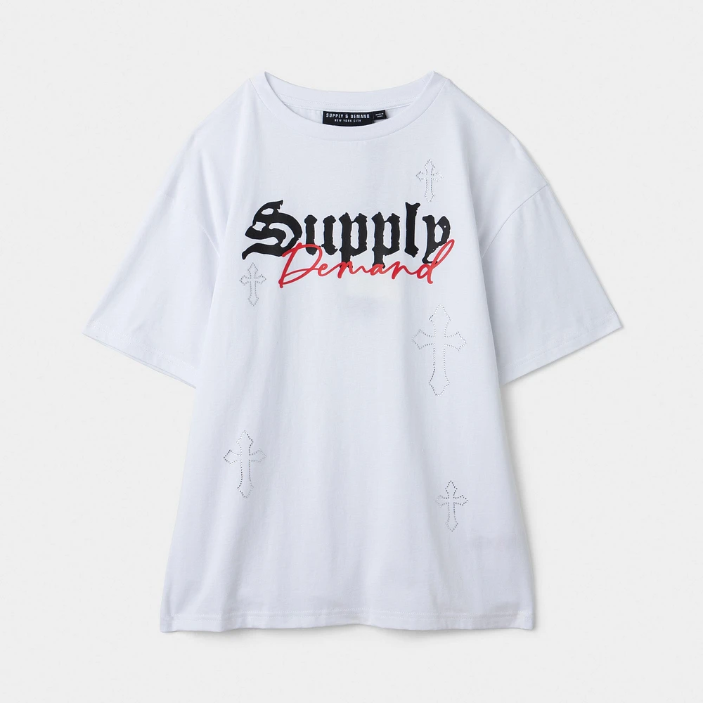 Supply & Demand Junior Boys' Crosser Tee / Optic White
