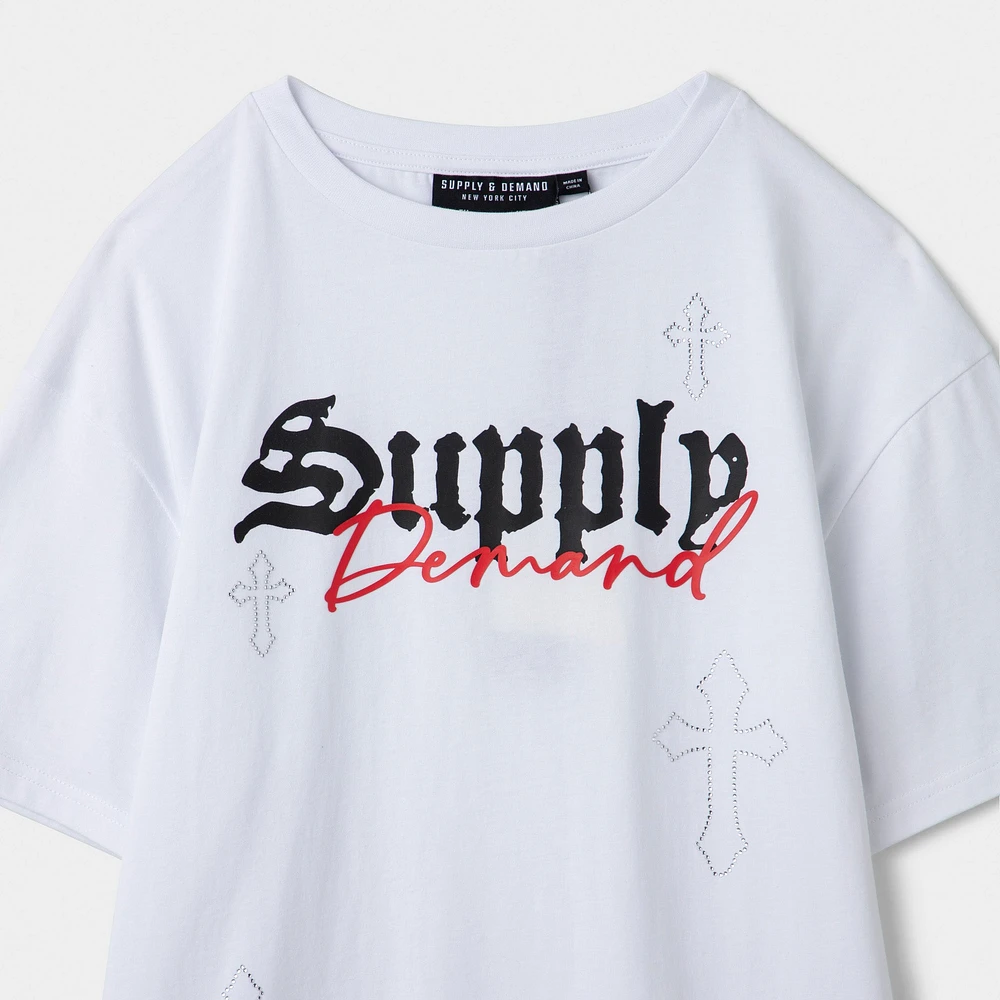 Supply & Demand Junior Boys' Crosser Tee / Optic White