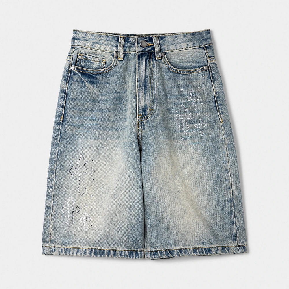 Supply & Demand Junior Boys' Tember Denim Shorts / Light Wash