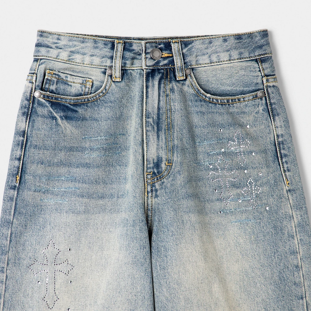 Supply & Demand Junior Boys' Tember Denim Shorts / Light Wash