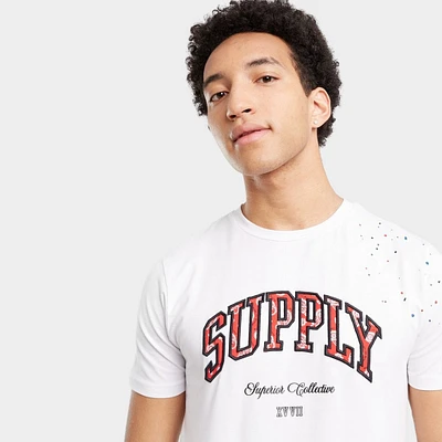 Supply & Demand Team Splatter T-Shirt / Optic White