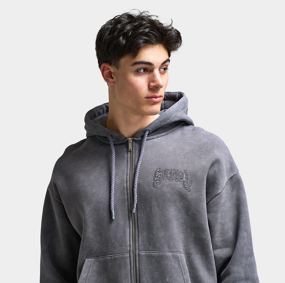 Supply & Demand Barron Full Zip Hoodie / Washed Magnet