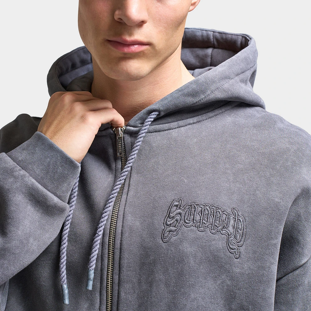 Supply & Demand Barron Full Zip Hoodie / Washed Magnet