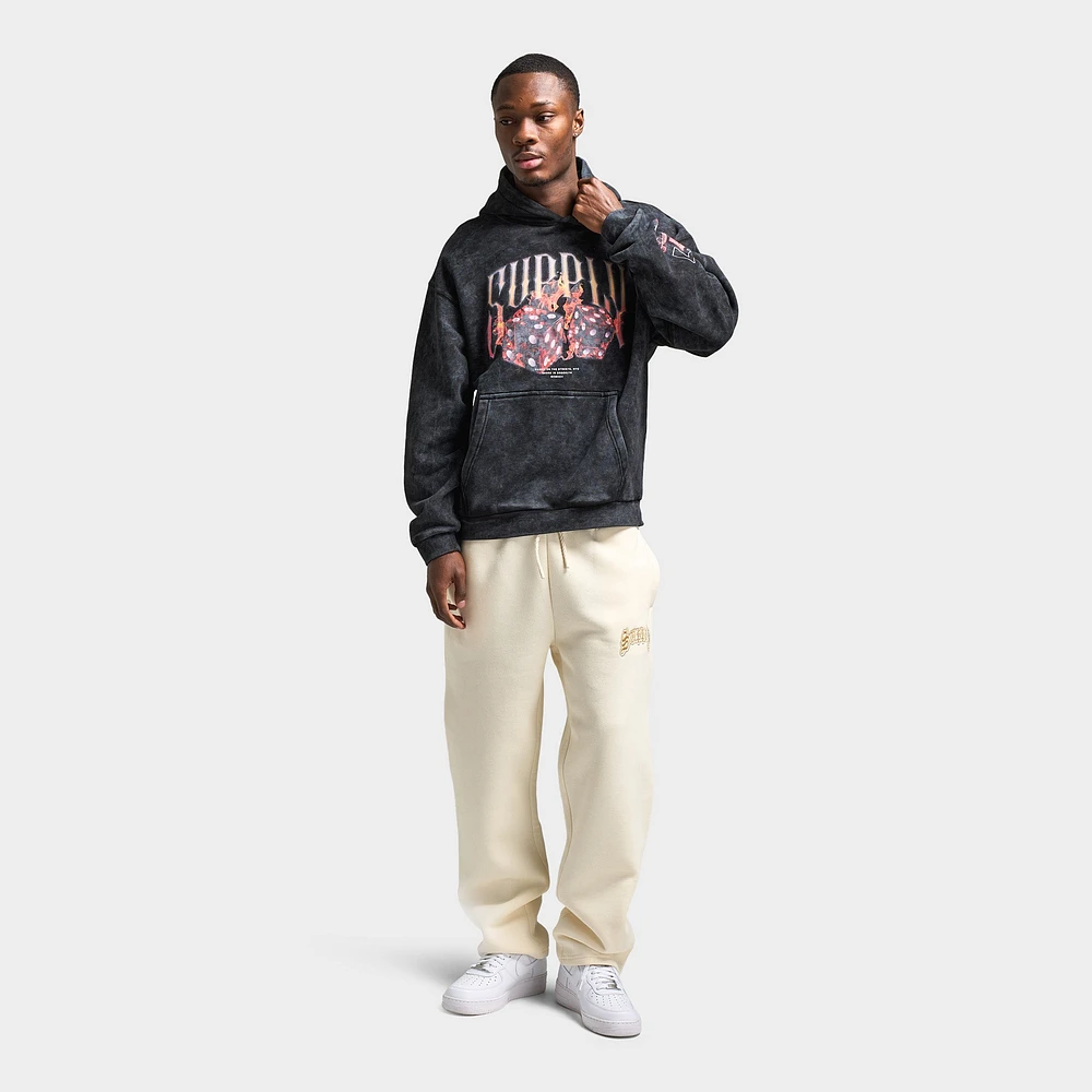 Supply & Demand Fire Dice Pullover Hoodie / Washed Black