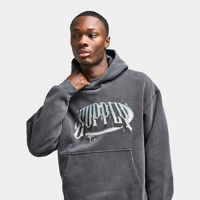 Supply & Demand Chrome Star Pullover Hoodie / Washed Black