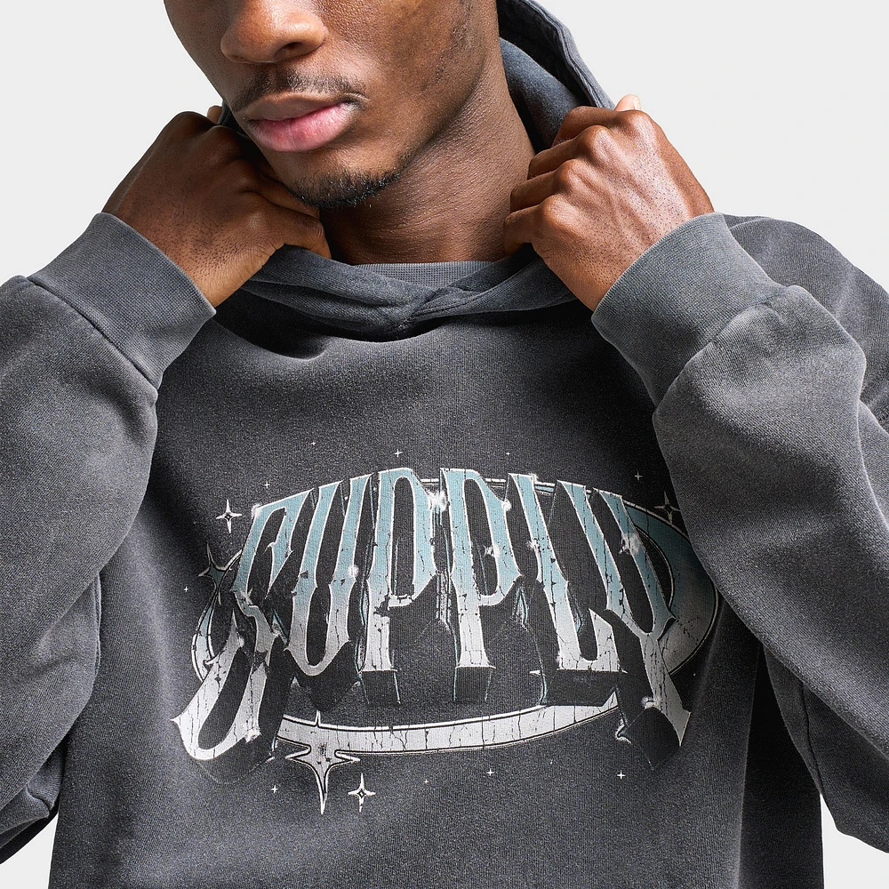 Supply & Demand Chrome Star Pullover Hoodie / Washed Black