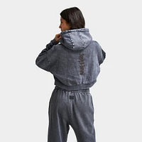 Supply & Demand Women's Distress Full Zip Hoodie / Asphalt