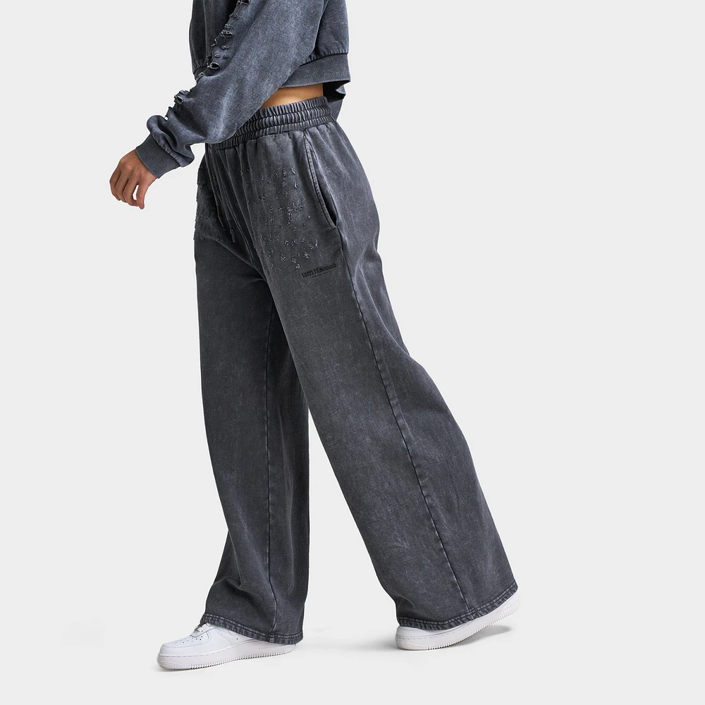 Supply & Demand Women's Distress Wide Leg Pants / Asphalt