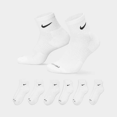 Nike Everyday Plus Cushioned Training Ankle Socks (6 Pack) White / Black