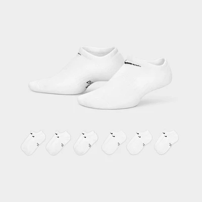 Nike Kids Cushioned No-Show Socks (6 Pack) White / Black
