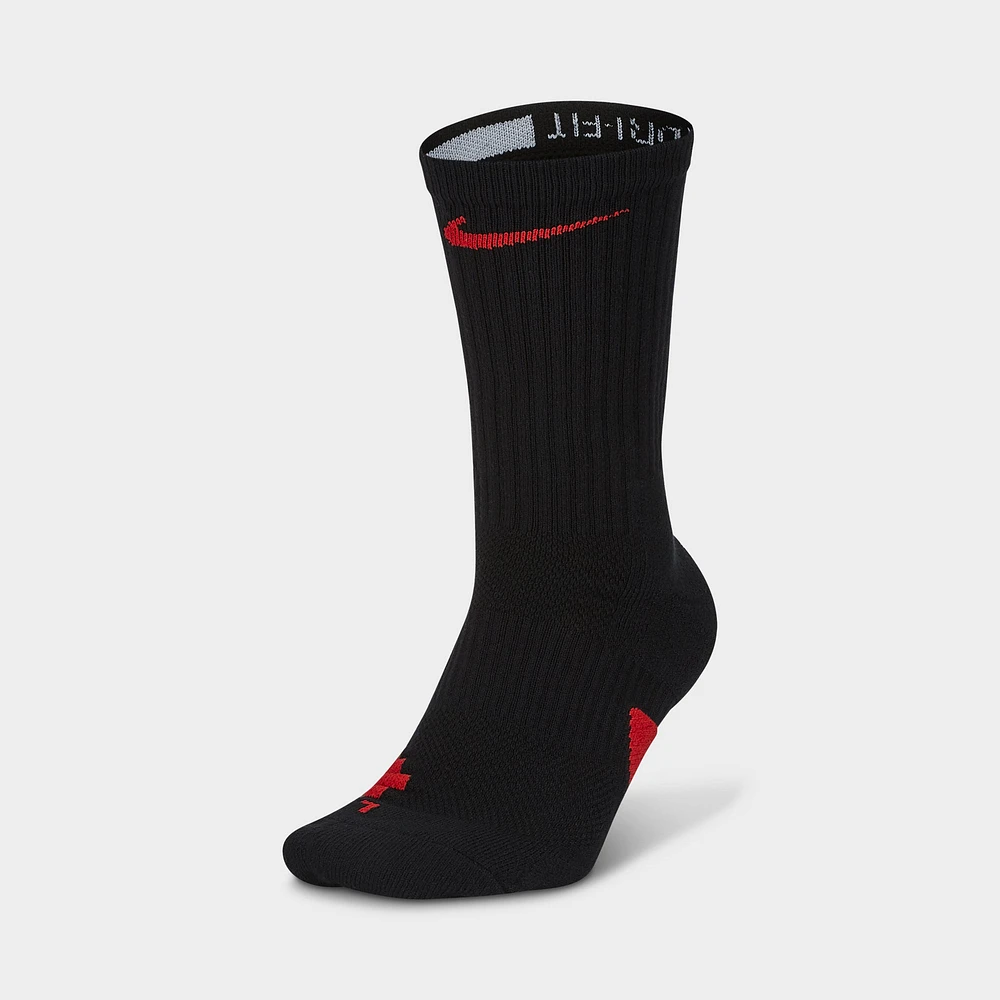 Nike Elite Crew Basketball Socks Black / University Red