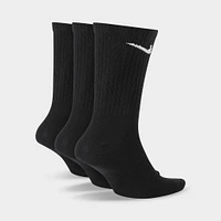 Nike Everyday Lightweight Training Crew Socks (3 Pack) Black / White