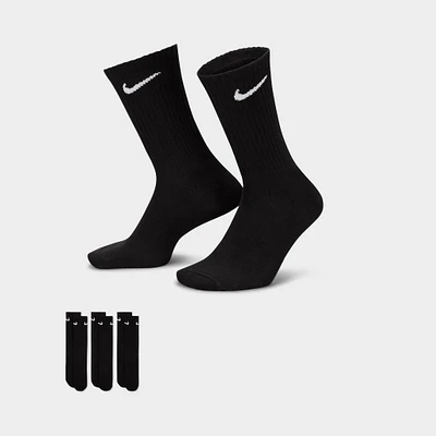 Nike Everyday Lightweight Training Crew Socks (3 Pack) Black / White