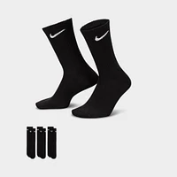 Nike Everyday Lightweight Training Crew Socks (3 Pack) Black / White