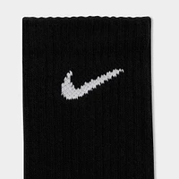 Nike Everyday Lightweight Training Crew Socks (3 Pack) Black / White