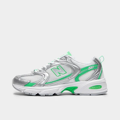 New Balance 530 Silver Metallic / Green Apple