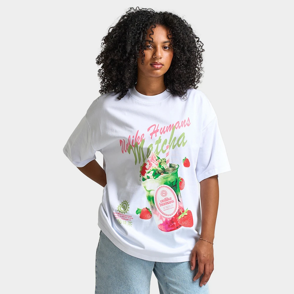 Unlike Humans Women's Matcha Tee / Optic White