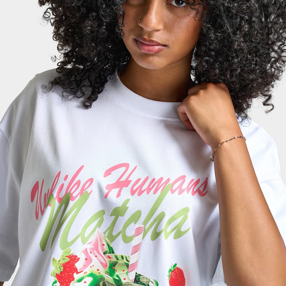 Unlike Humans Women's Matcha Tee / Optic White