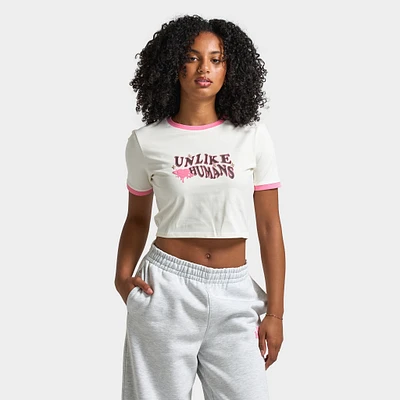 Unlike Humans Women's Wave Slim T-Shirt / Tofu
